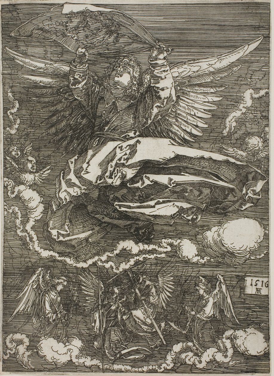 Sudarium spredt ut av en engel av Albrecht Dürer