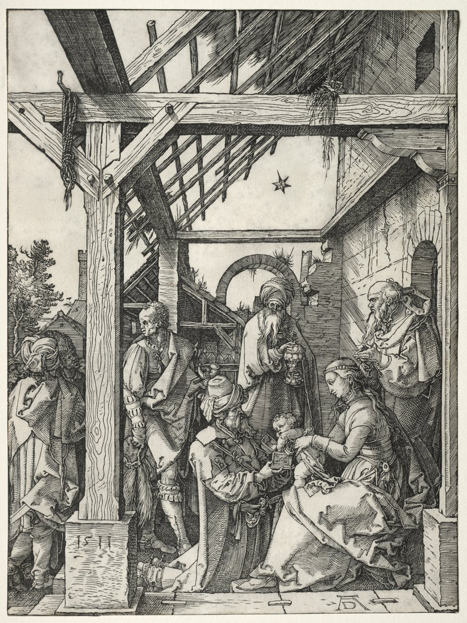 Tilbedelsen av magiene av Albrecht Dürer