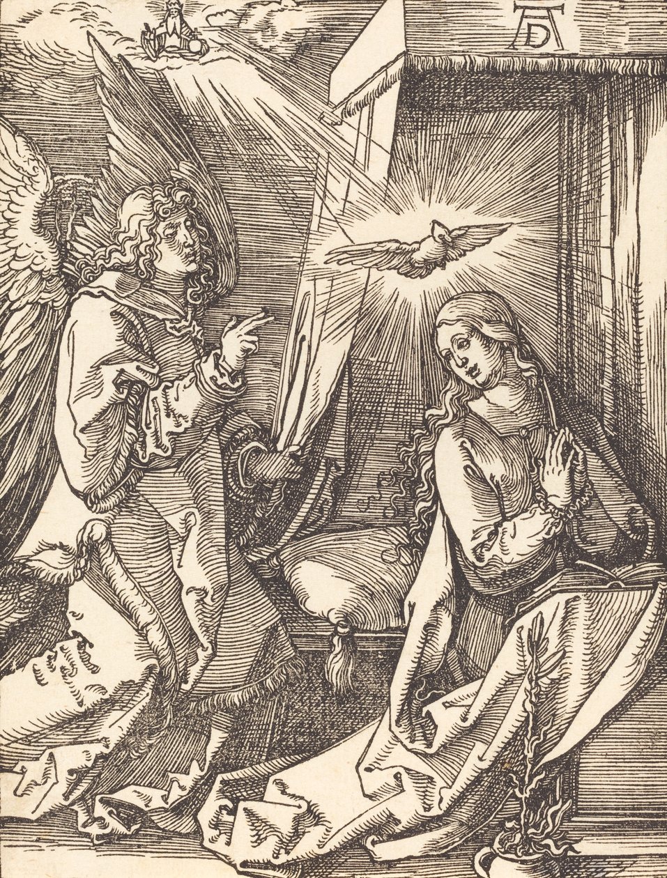 Kunngjøringen, sannsynligvis ca. 15091510. av Albrecht Dürer