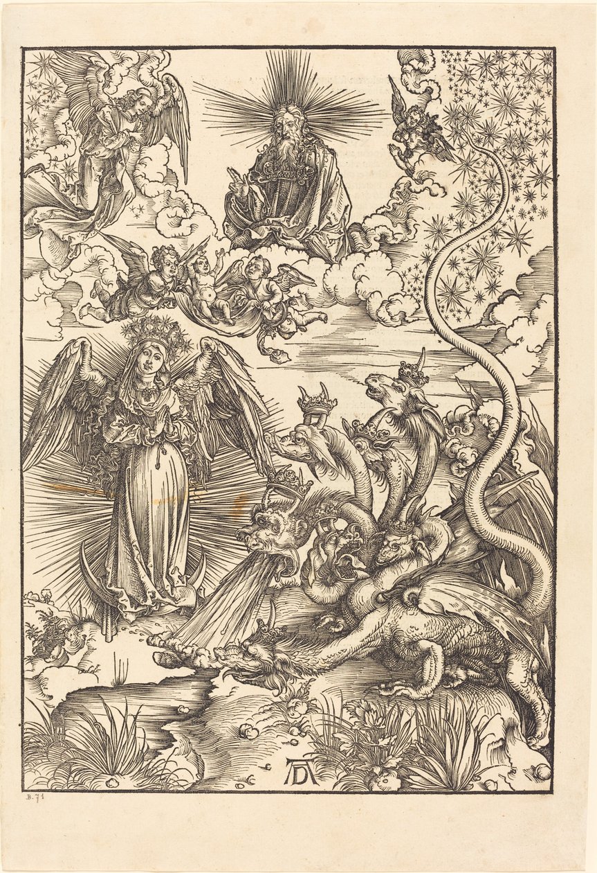 Den apokalyptiske kvinnen av Albrecht Dürer