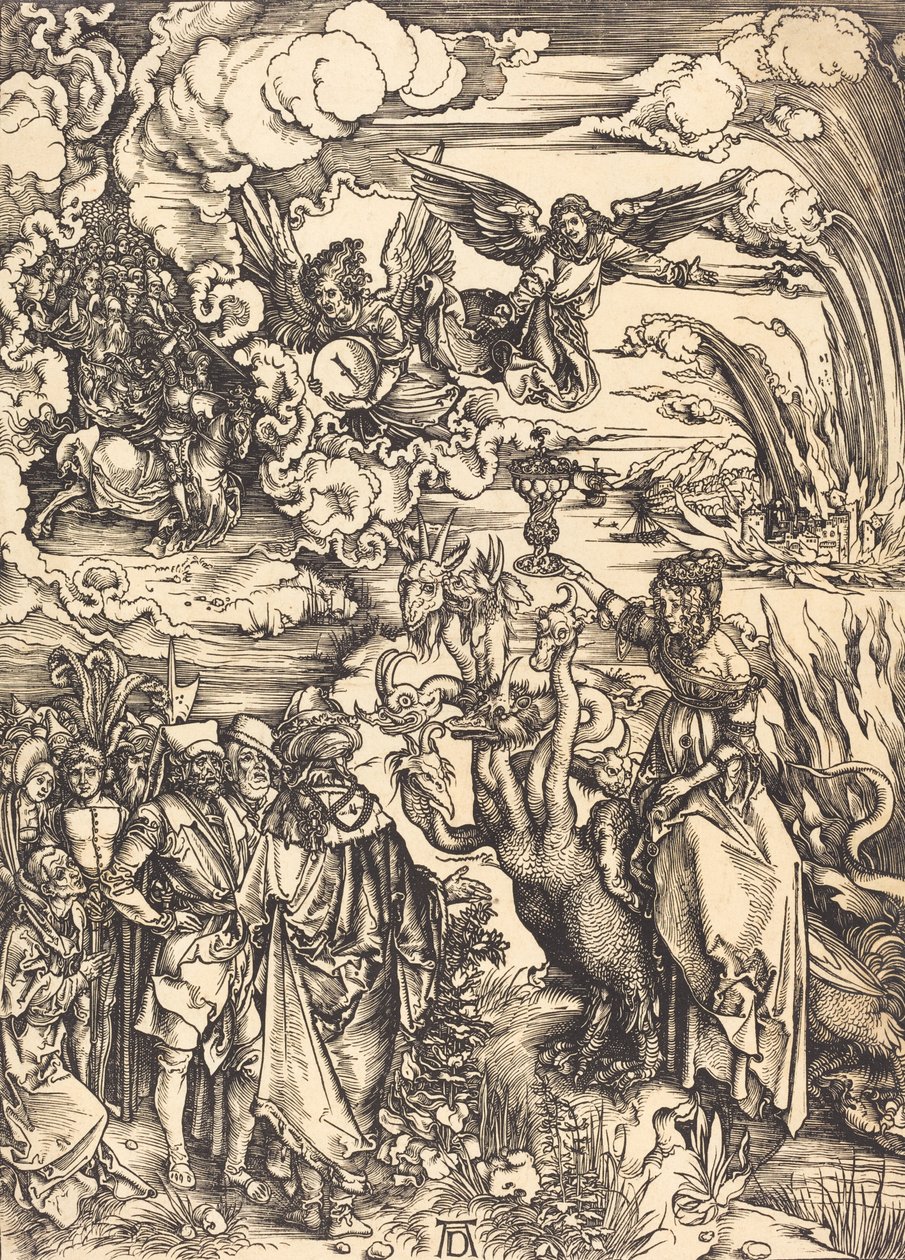 Den babylonske horen, sannsynligvis ca. 14961498. av Albrecht Dürer