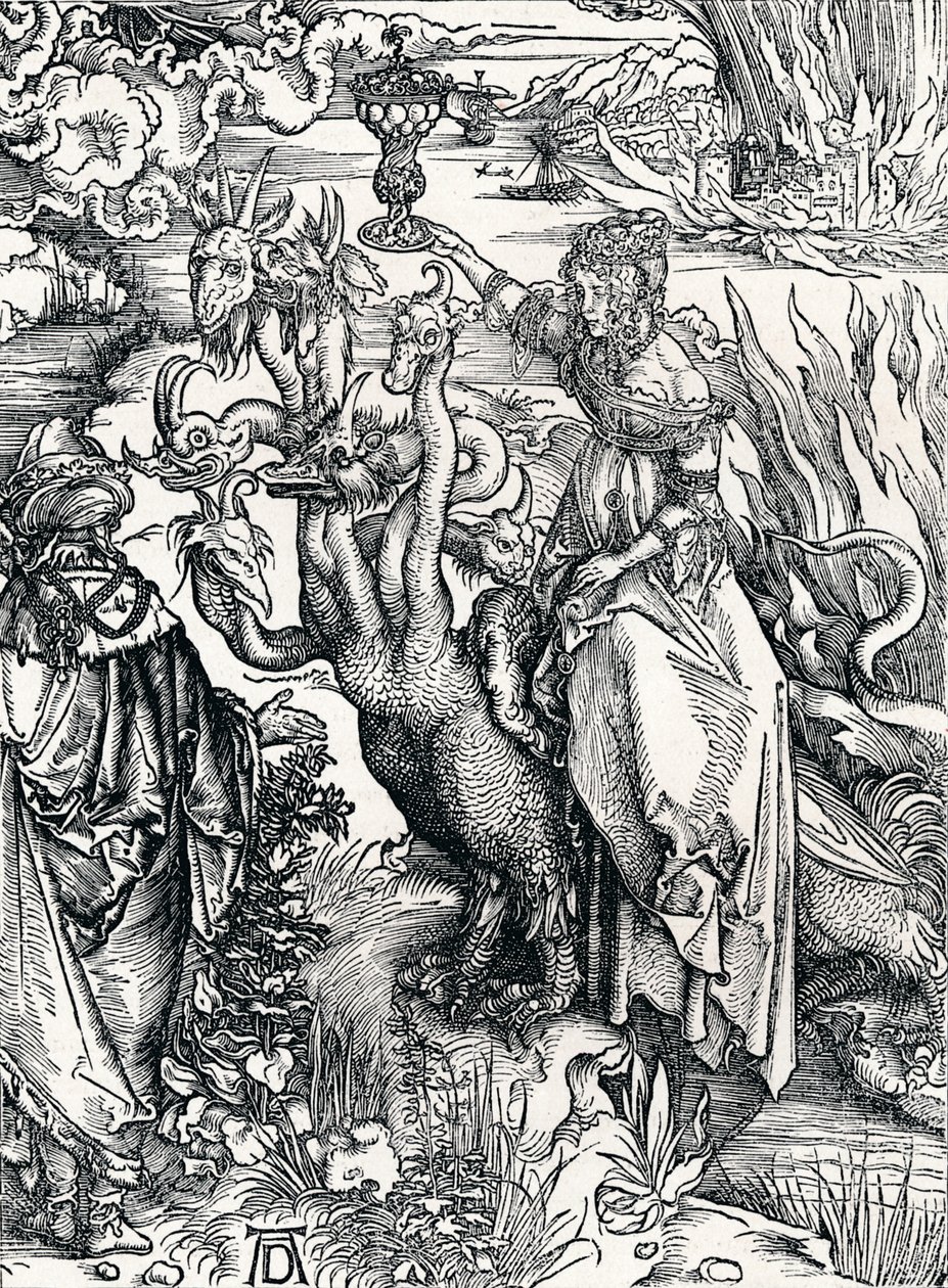 Den babylonske horen, 1498, 1906 av Albrecht Dürer