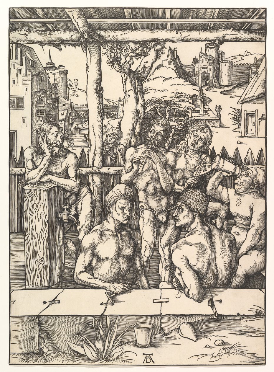 Badehuset.n.d. av Albrecht Dürer