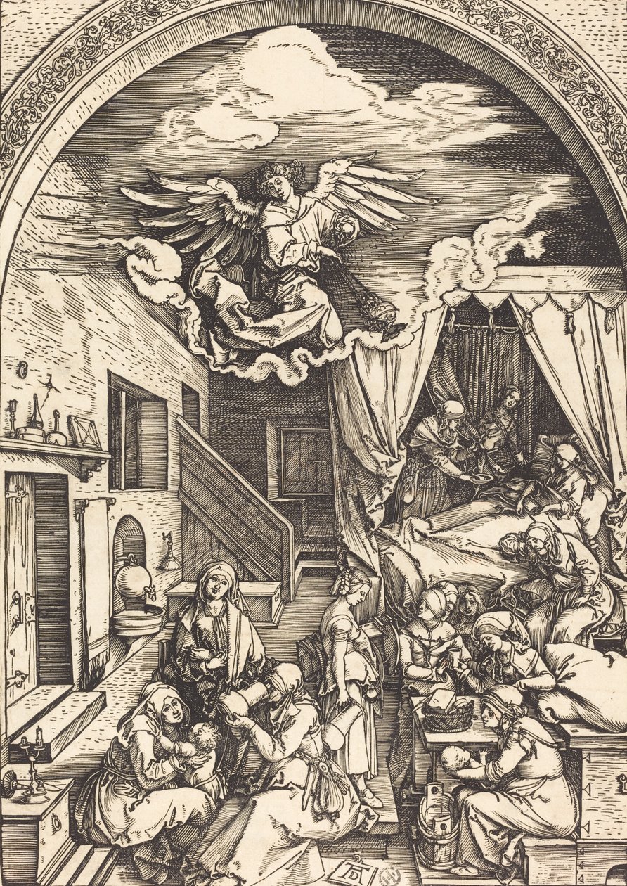 Jomfruens fødsel, ca. 15031504. av Albrecht Dürer