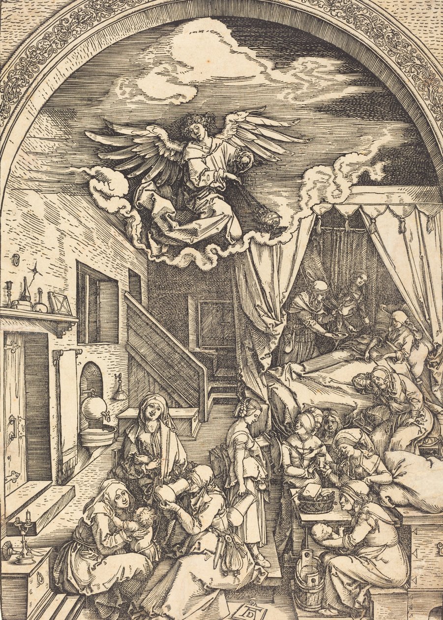 Jomfruens fødsel, ca. 15031504. av Albrecht Dürer