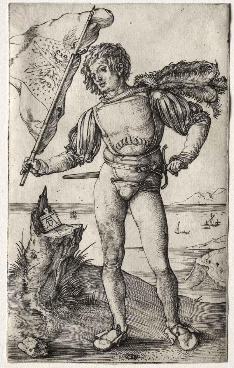 Den burgundiske fanebæreren, ca. 1500. av Albrecht Dürer