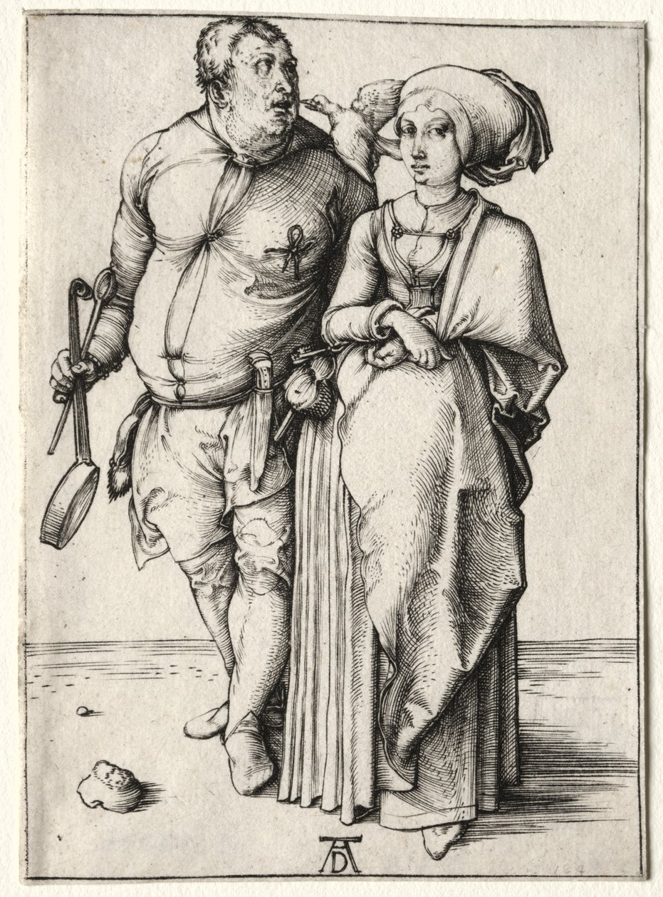 Kokken og hans kone, sannsynligvis 1497. av Albrecht Dürer