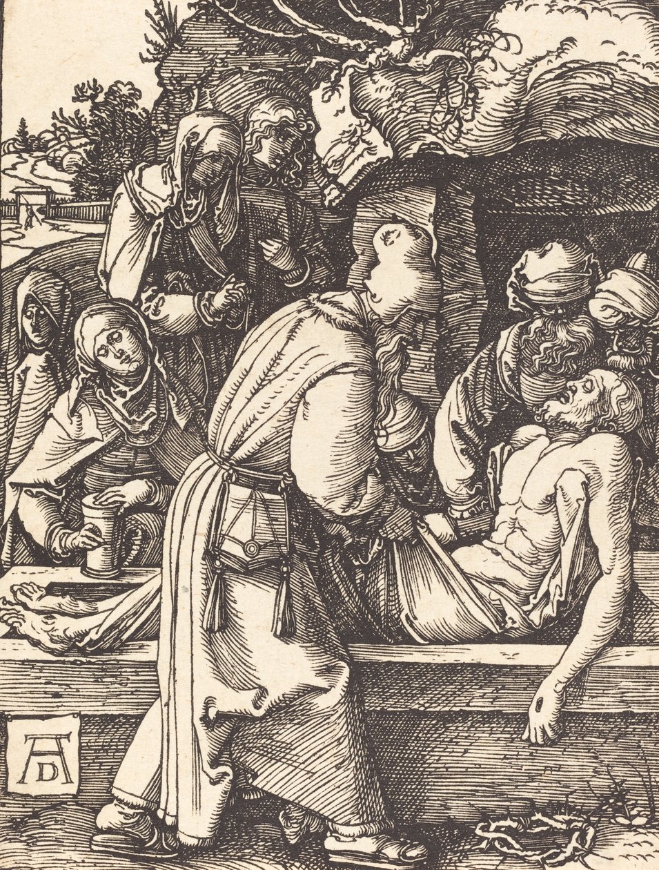 Deponeringen, sannsynligvis ca. 15091510. av Albrecht Dürer
