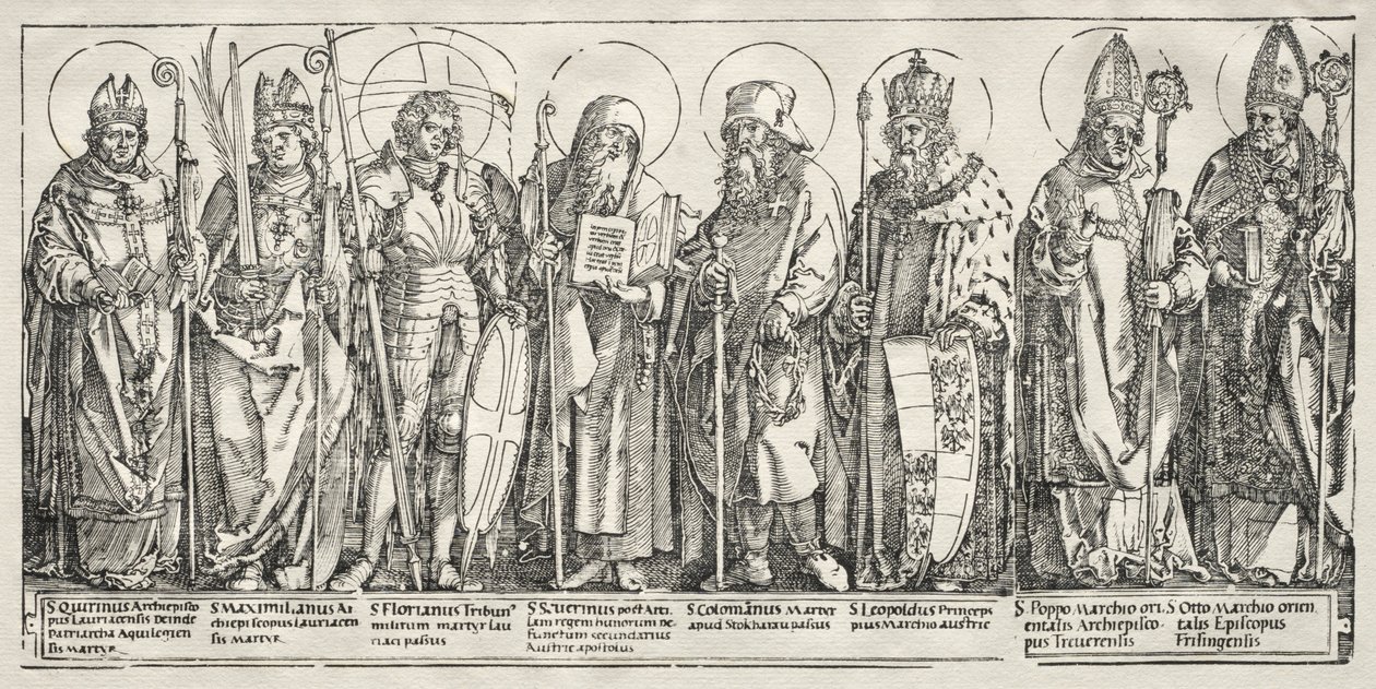 De åtte hellige i Østerrike, ca. 1515. av Albrecht Dürer