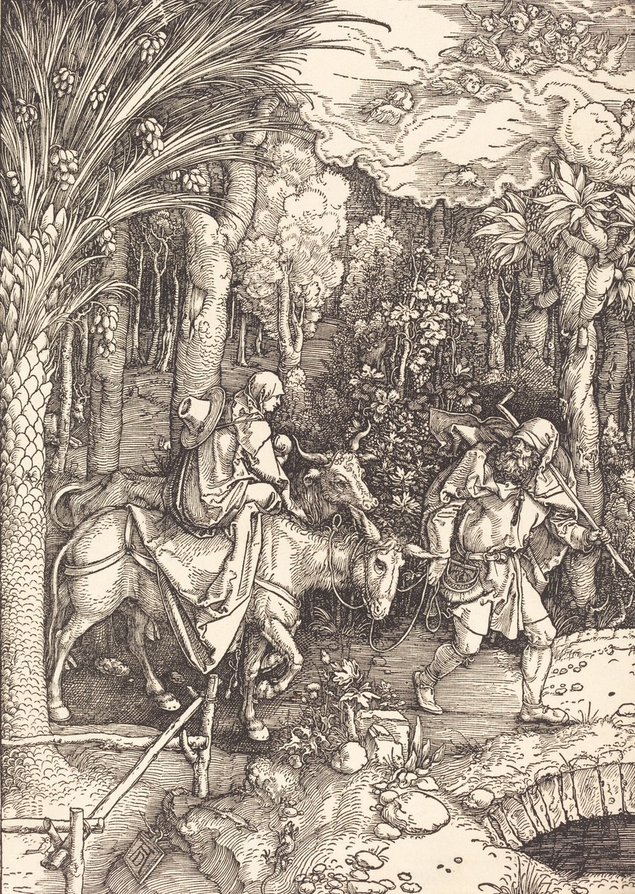 Flukten til Egypt, ca. 1504. av Albrecht Dürer