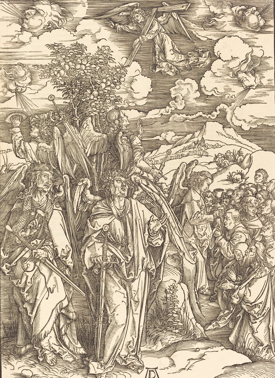 De fire englene som holder vindene, 1498. av Albrecht Dürer