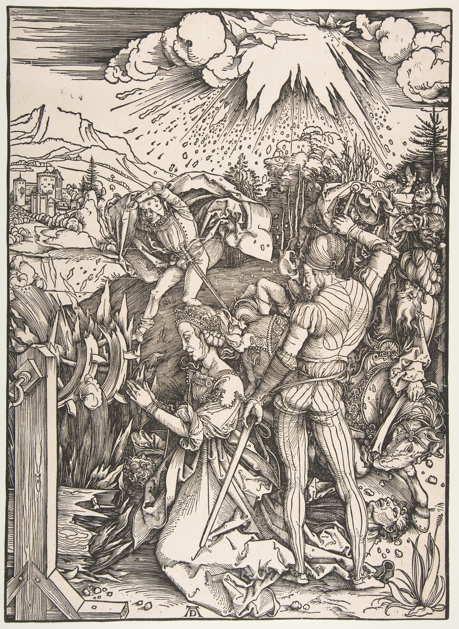 Martyrdommen til Saint Catherine.n.d. av Albrecht Dürer