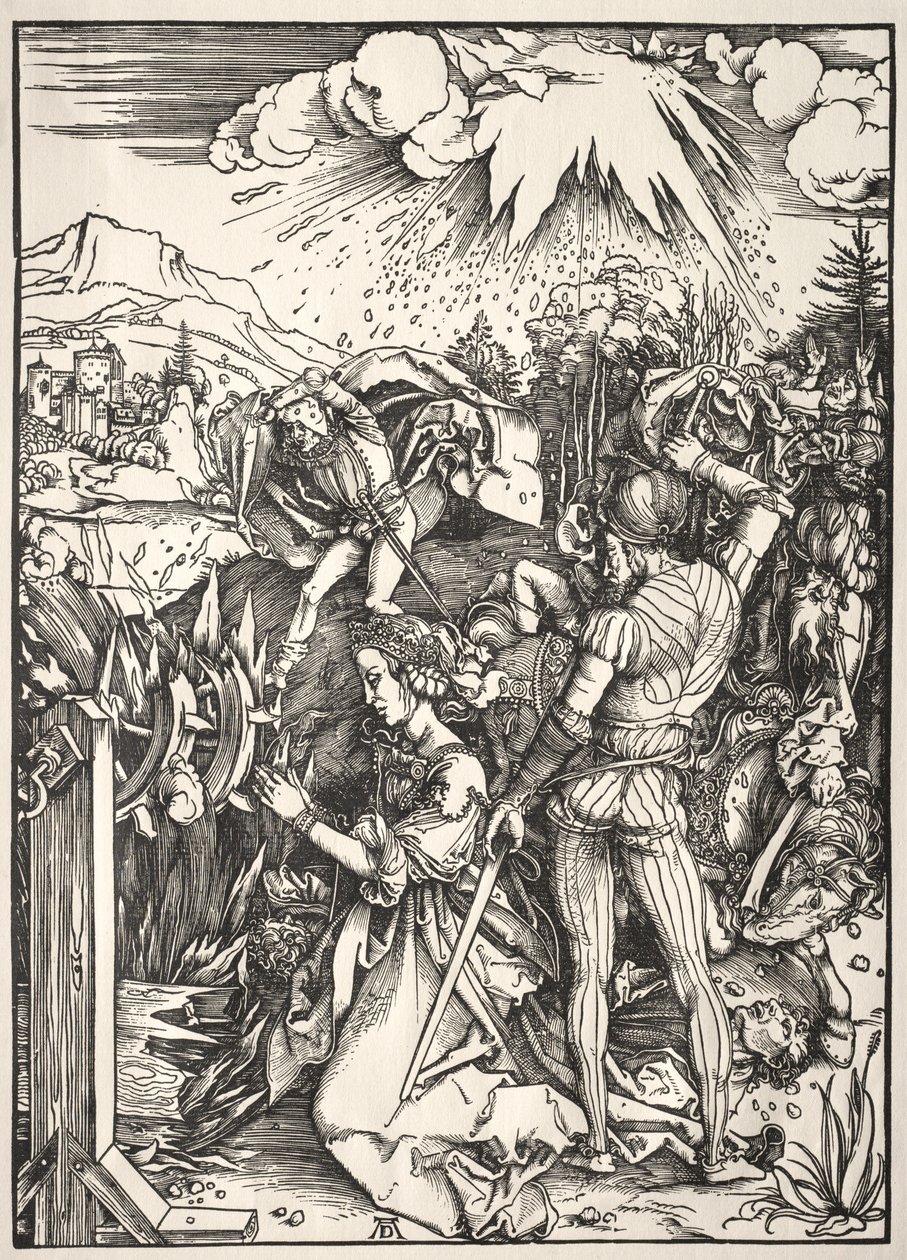 Martyrdommen til St. Katarina. av Albrecht Dürer