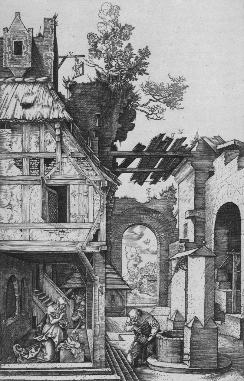 Fødselen, 1504, 1906 av Albrecht Dürer