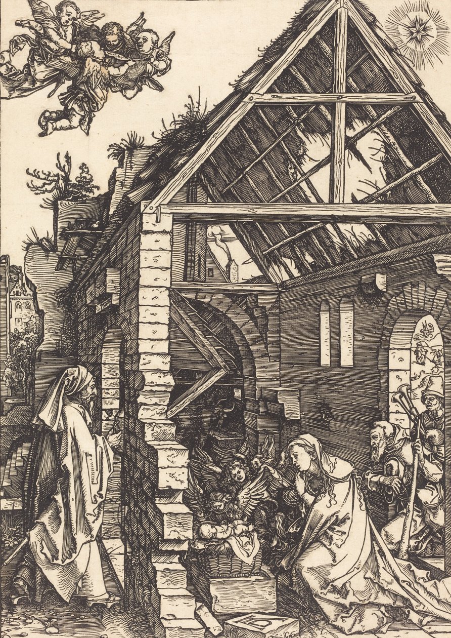 Fødselen, ca. 15021504. av Albrecht Dürer