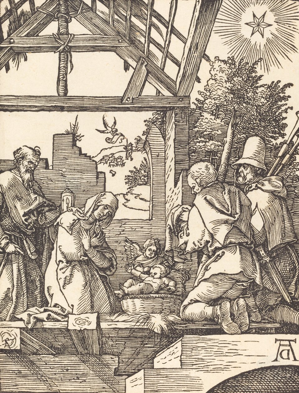 Fødselen, sannsynligvis ca. 15091510. av Albrecht Dürer