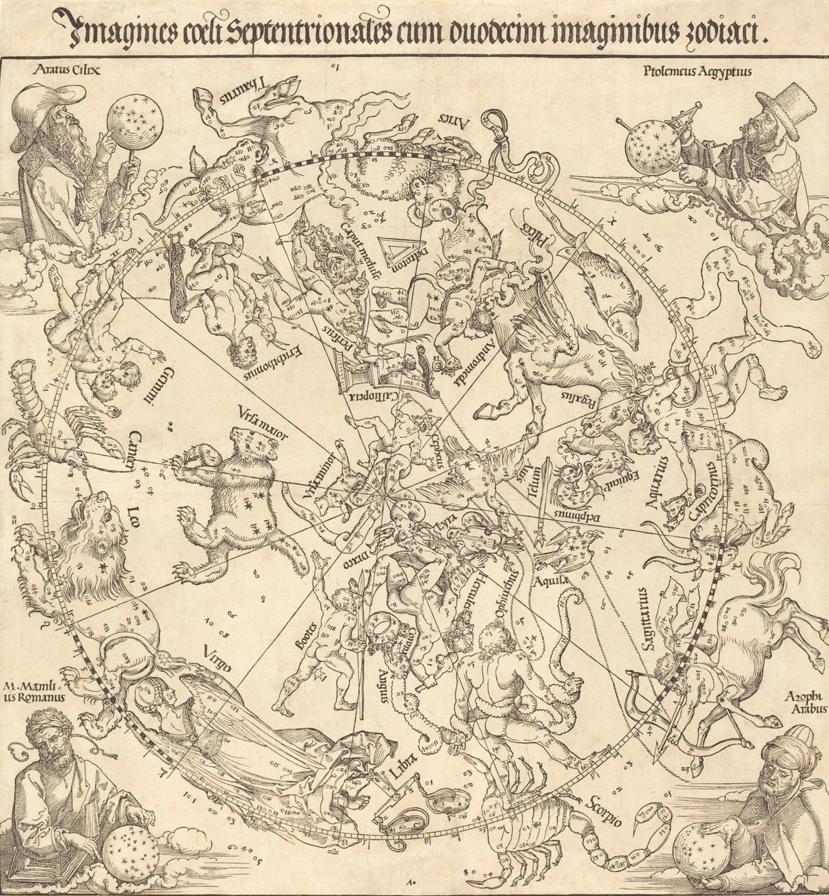 Den nordlige himmelhalvkule, 1515. av Albrecht Dürer