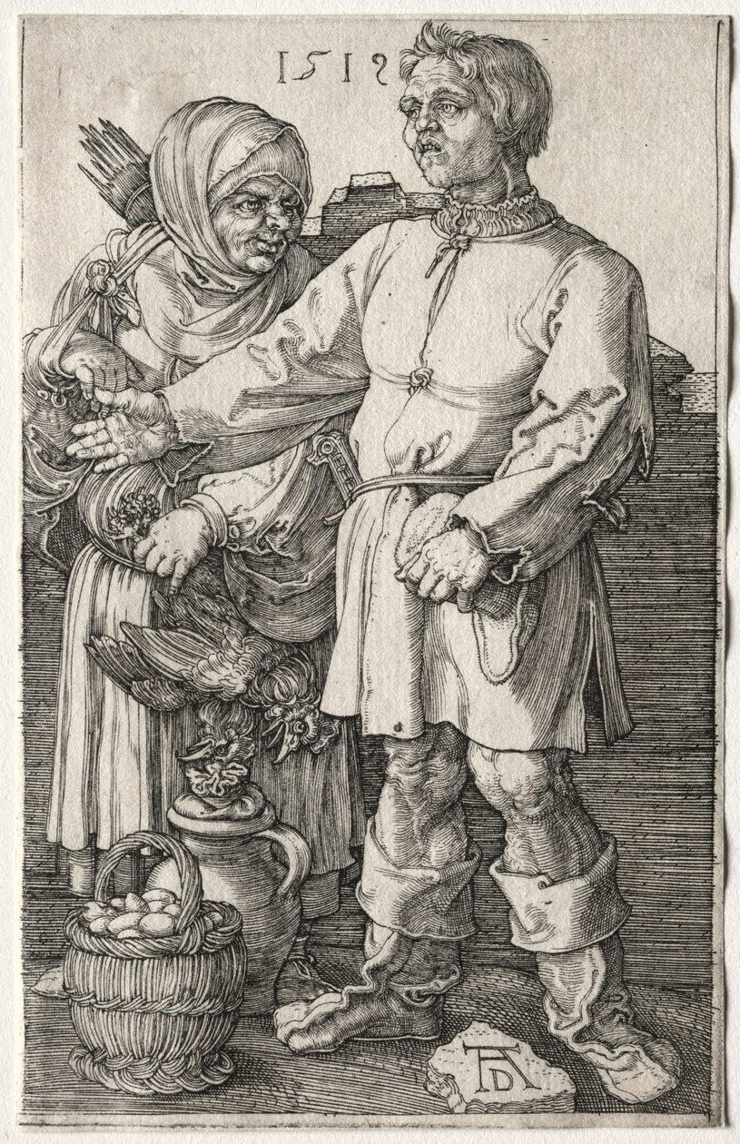 Bøndene på markedet, 1519. av Albrecht Dürer