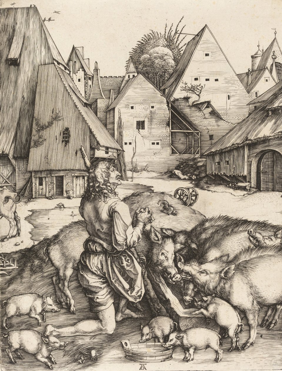 Den fortapte sønn, ca. 1496. av Albrecht Dürer