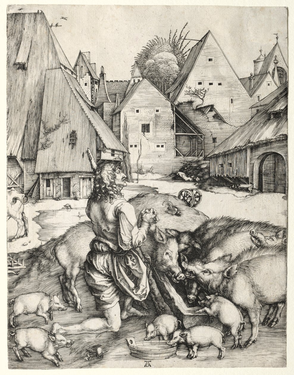 Den fortapte sønn, ca. 1496. av Albrecht Dürer