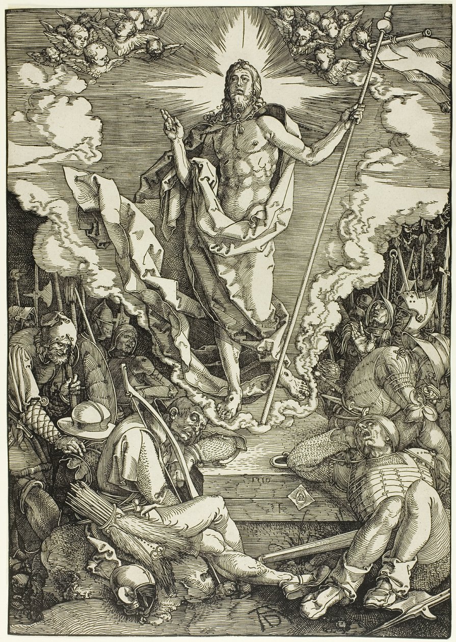 Oppstandelsen, fra The Large Passion av Albrecht Dürer