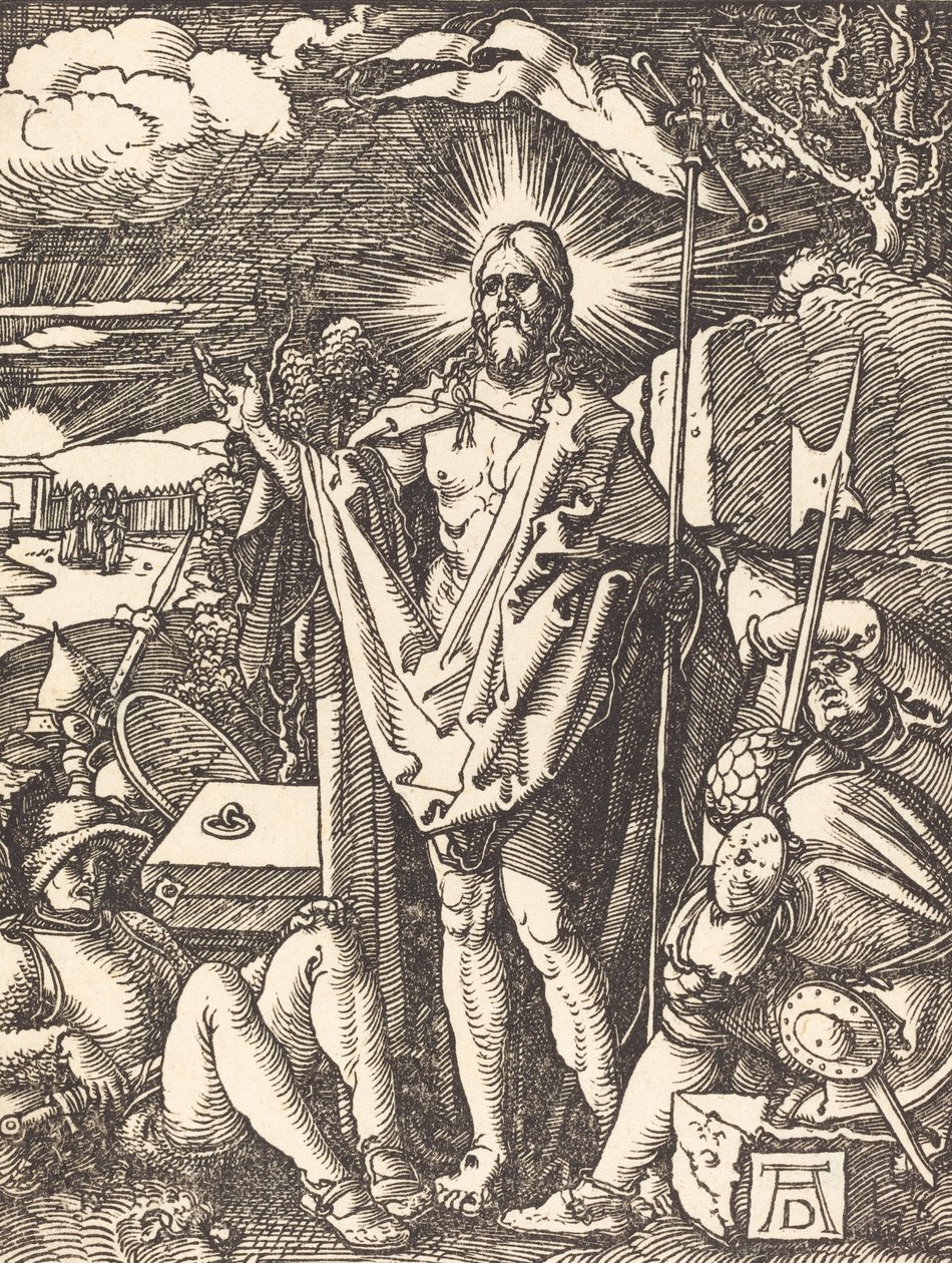 Oppstandelsen, sannsynligvis ca. 15091510. av Albrecht Dürer
