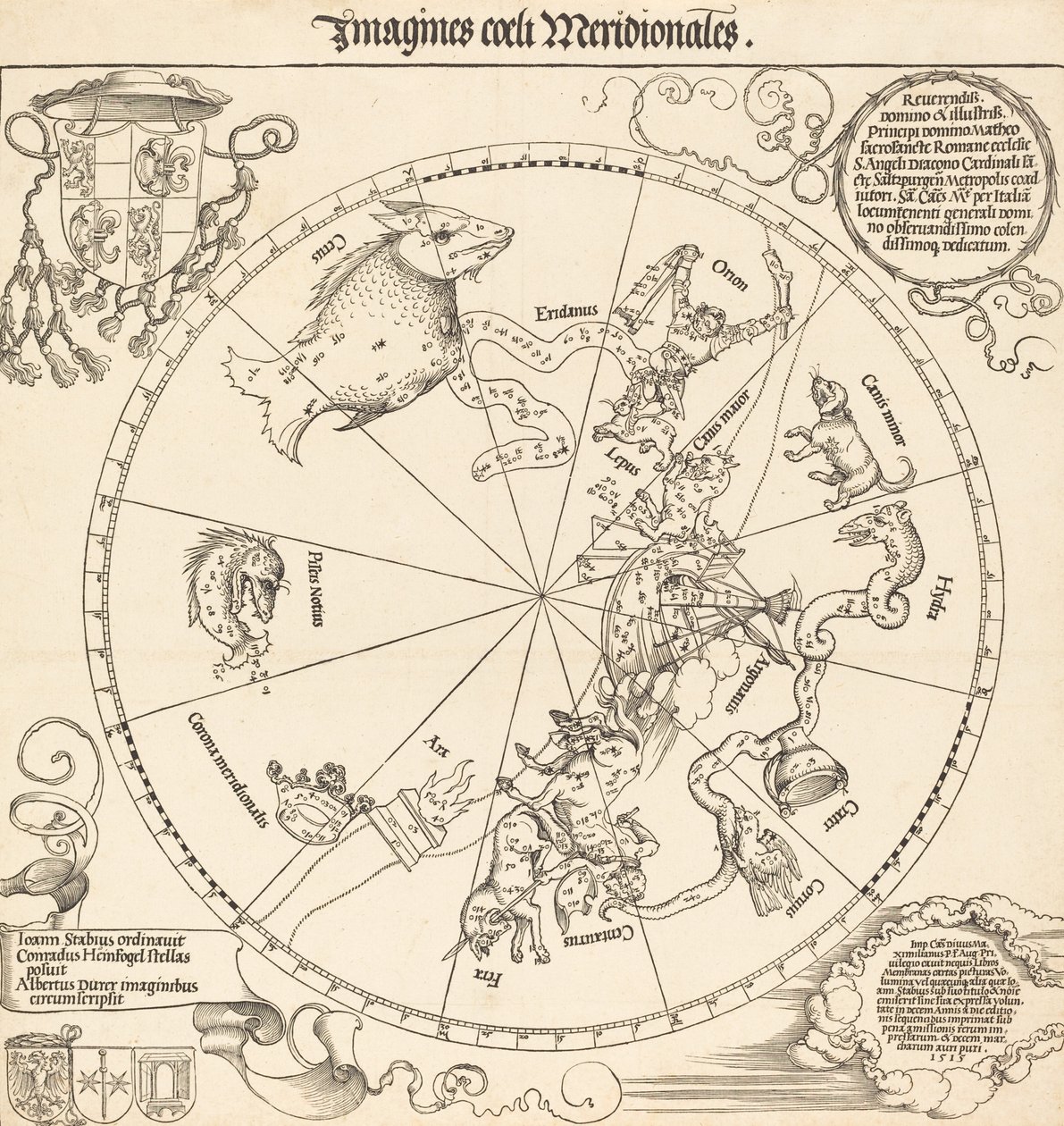Den sørlige himmelhalvkule, 1515. av Albrecht Dürer