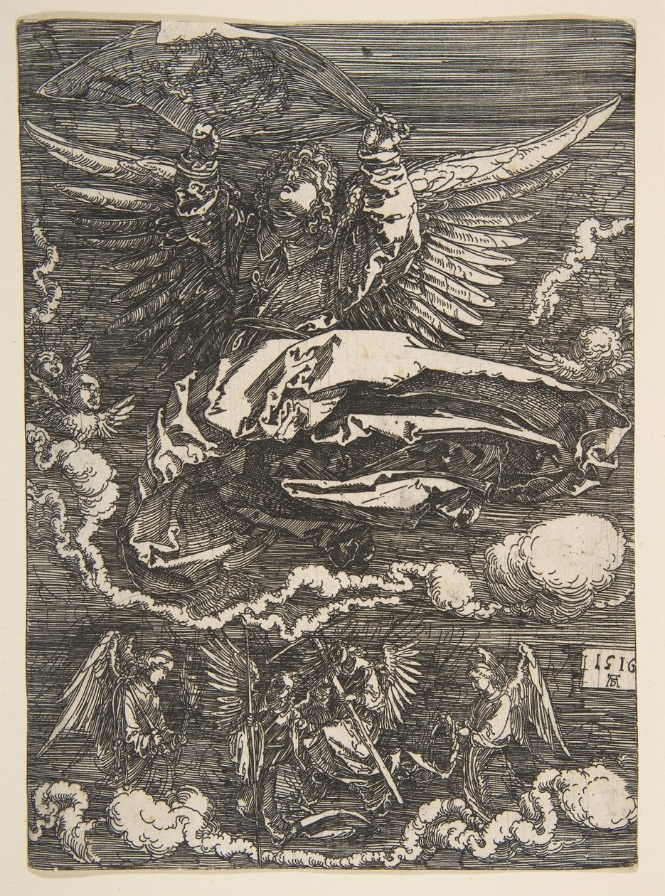 Sudarium holdt av en engel, 1516. av Albrecht Dürer