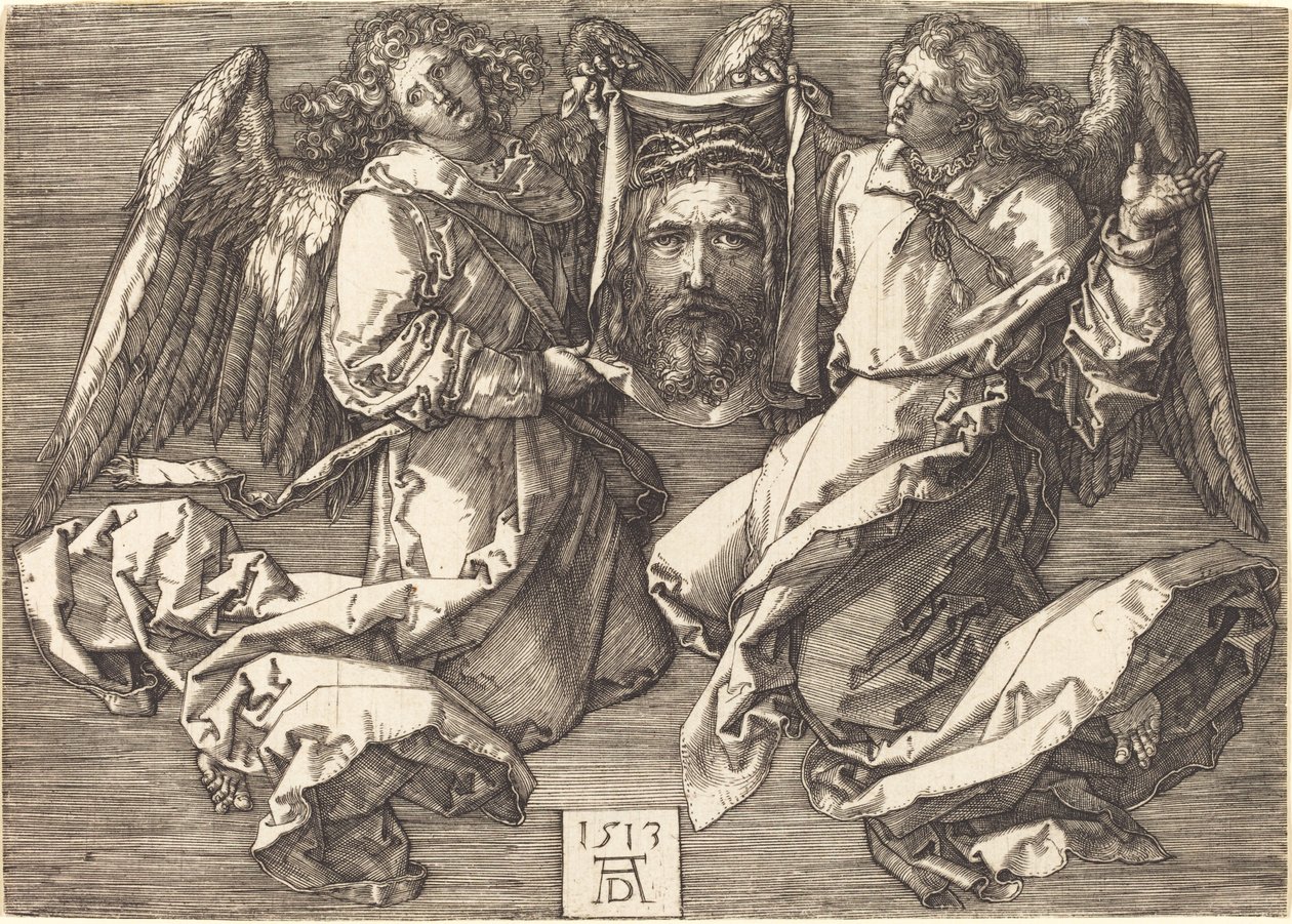 Sudarium holdt av to engler av Albrecht Dürer