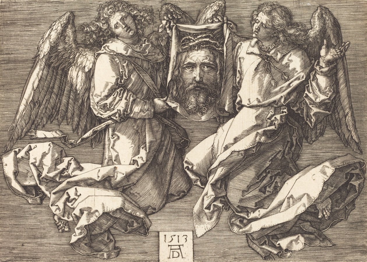 Sudarium holdt av to engler, 1513. av Albrecht Dürer