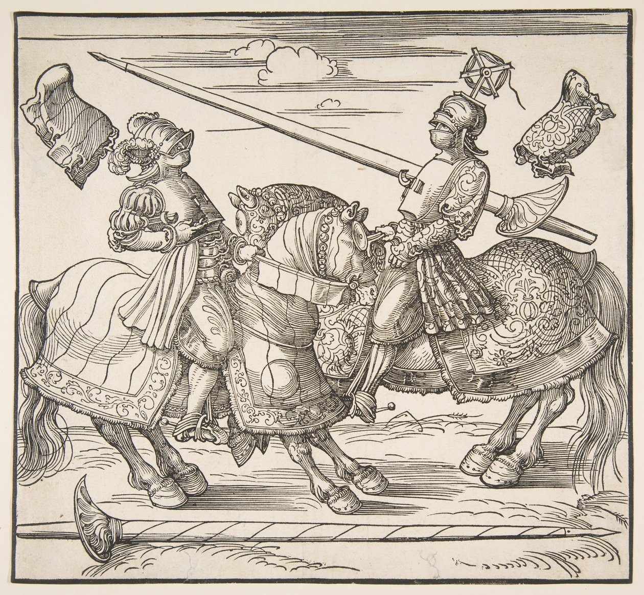 Turneringen på hesteryggen, ca. 151718. av Albrecht Dürer