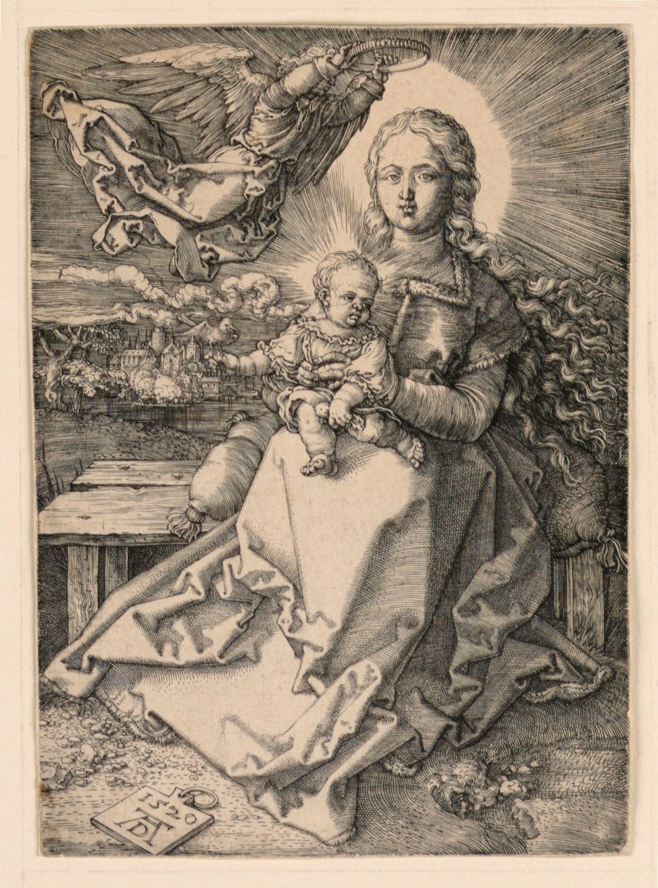 Jomfruen kronet av en engel av Albrecht Dürer