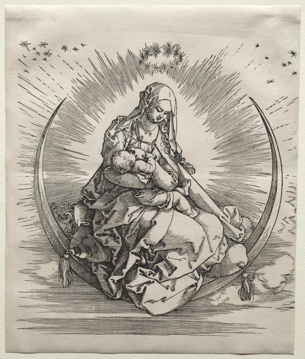 Jomfruen på en halvmåne av Albrecht Dürer