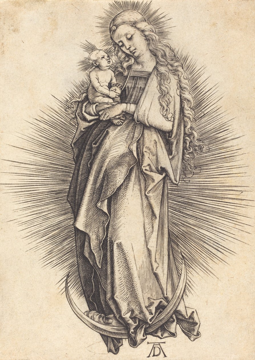 Jomfruen på halvmånen, ca. 14981499. av Albrecht Dürer