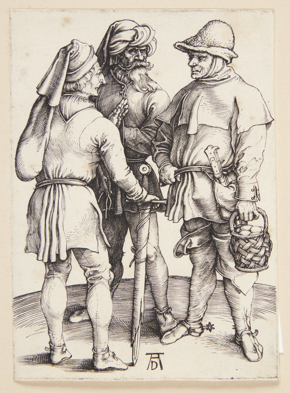 Tre bønder i samtale av Albrecht Dürer