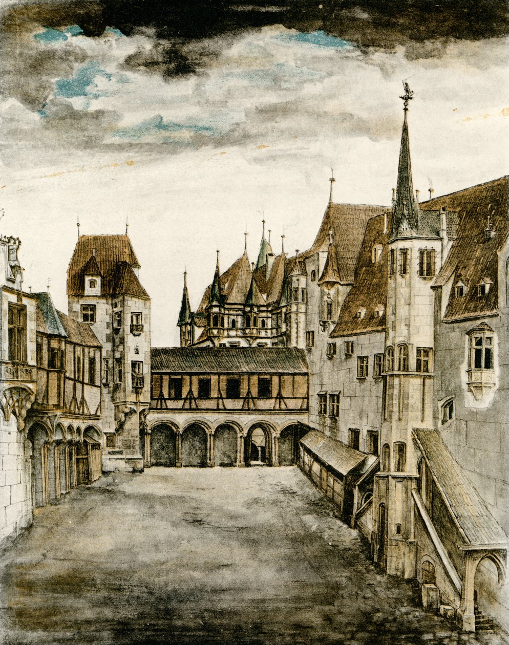 Utsikt over borggården av Albrecht Dürer