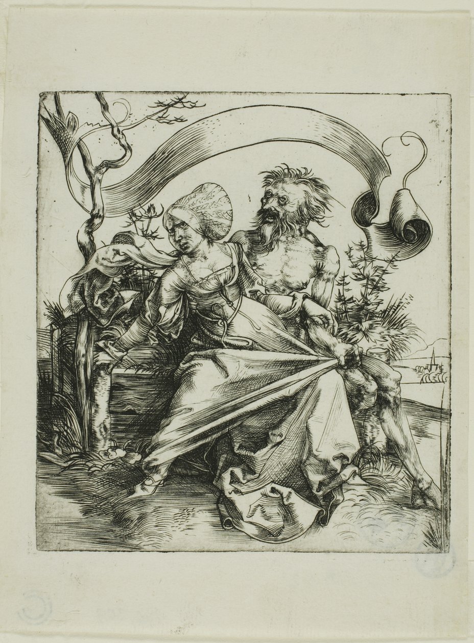 Ung kvinne angrepet av døden (The Ravisher) av Albrecht Dürer