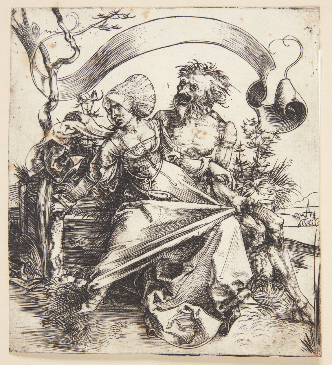 Ung kvinne angrepet av døden av Albrecht Dürer