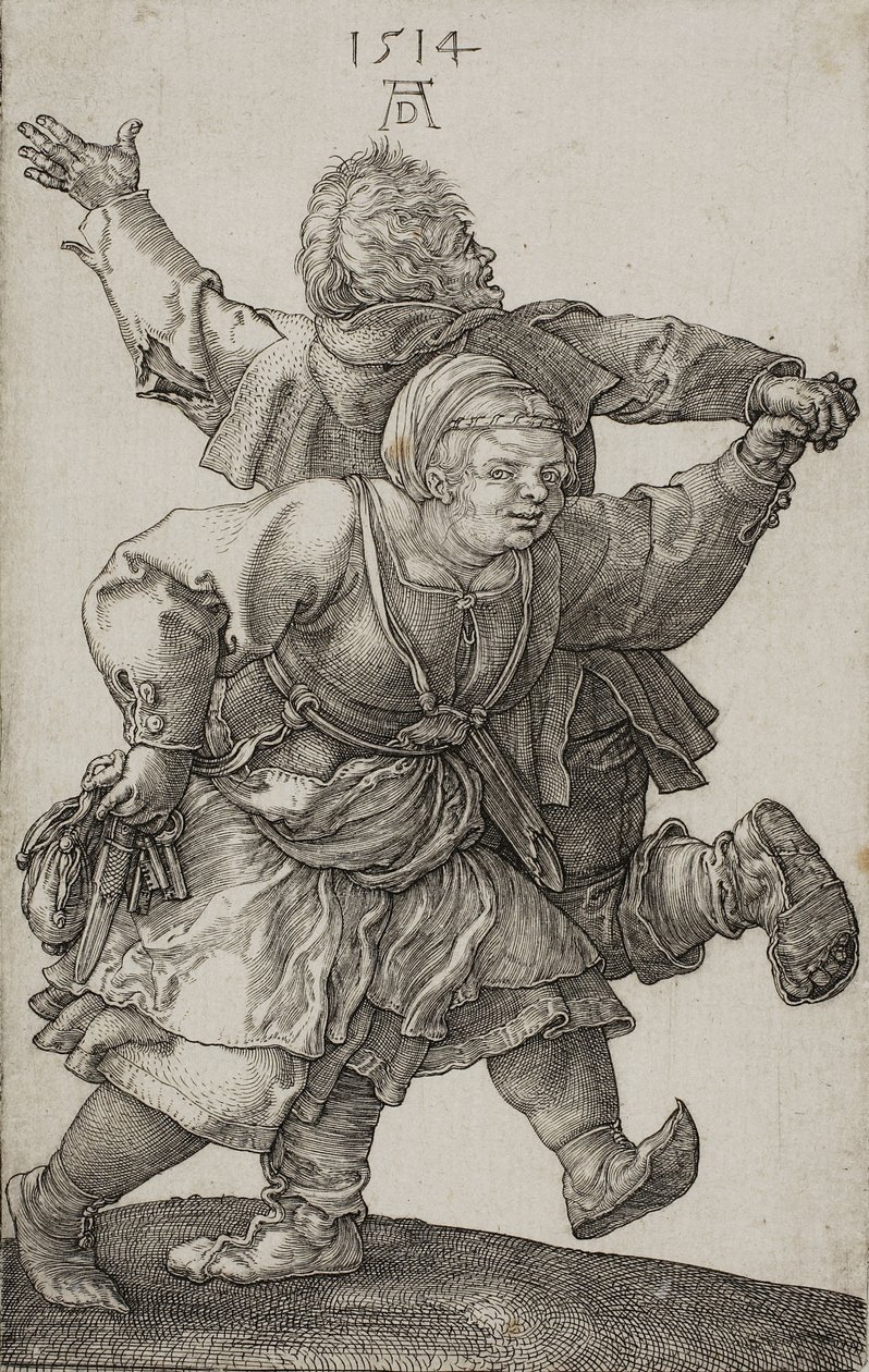 Bondepar danser, 1514 av Albrecht Dürer