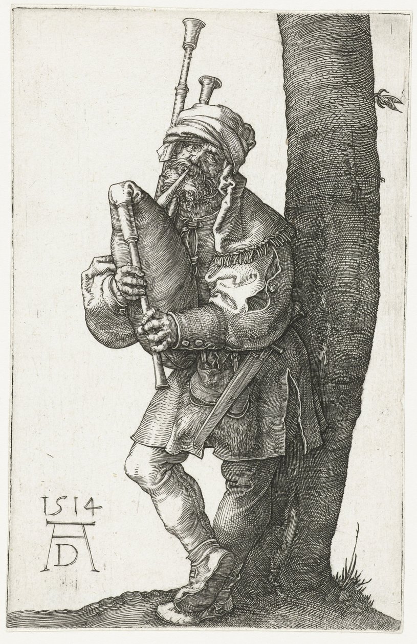 Sekkepipespilleren av Albrecht Dürer or Duerer