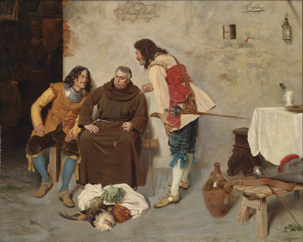 Far i samtale med leiesoldater av Alcide Segoni