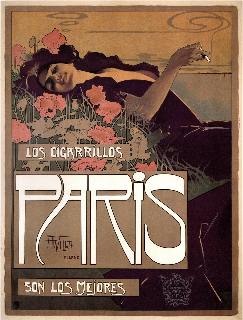 Sigaretter Paris, 1901 av Aleardo Villa