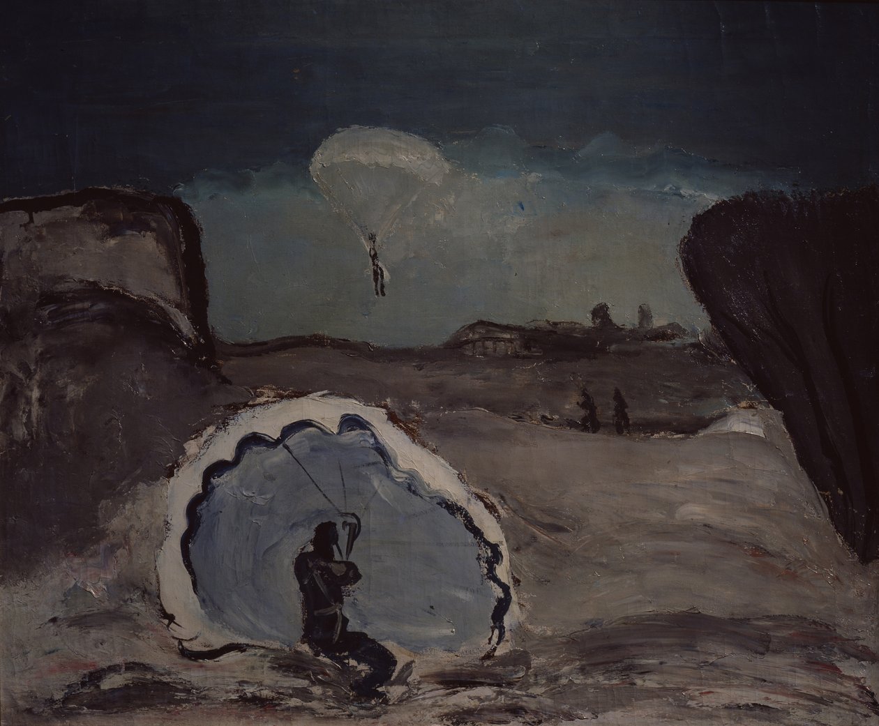 En fallskjermhopper, 1932 av Aleksandr Davidovic Drevin