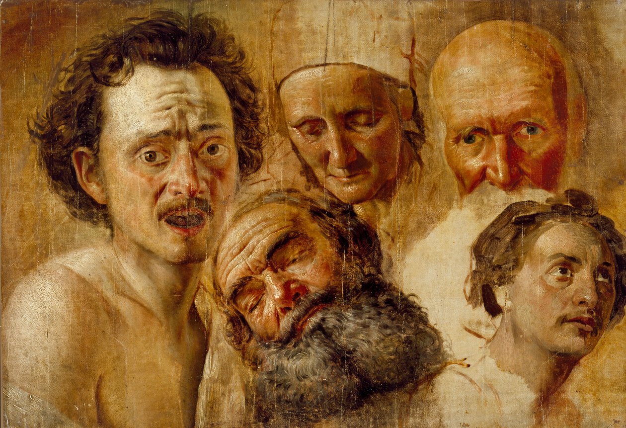 Study of Heads, c1830 av Aleksandr Ivanov