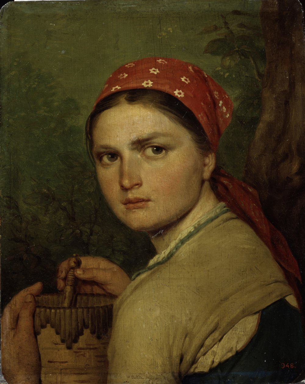 En bondepike, ca. 1824 av Aleksei Gavrilovich Venetsianov