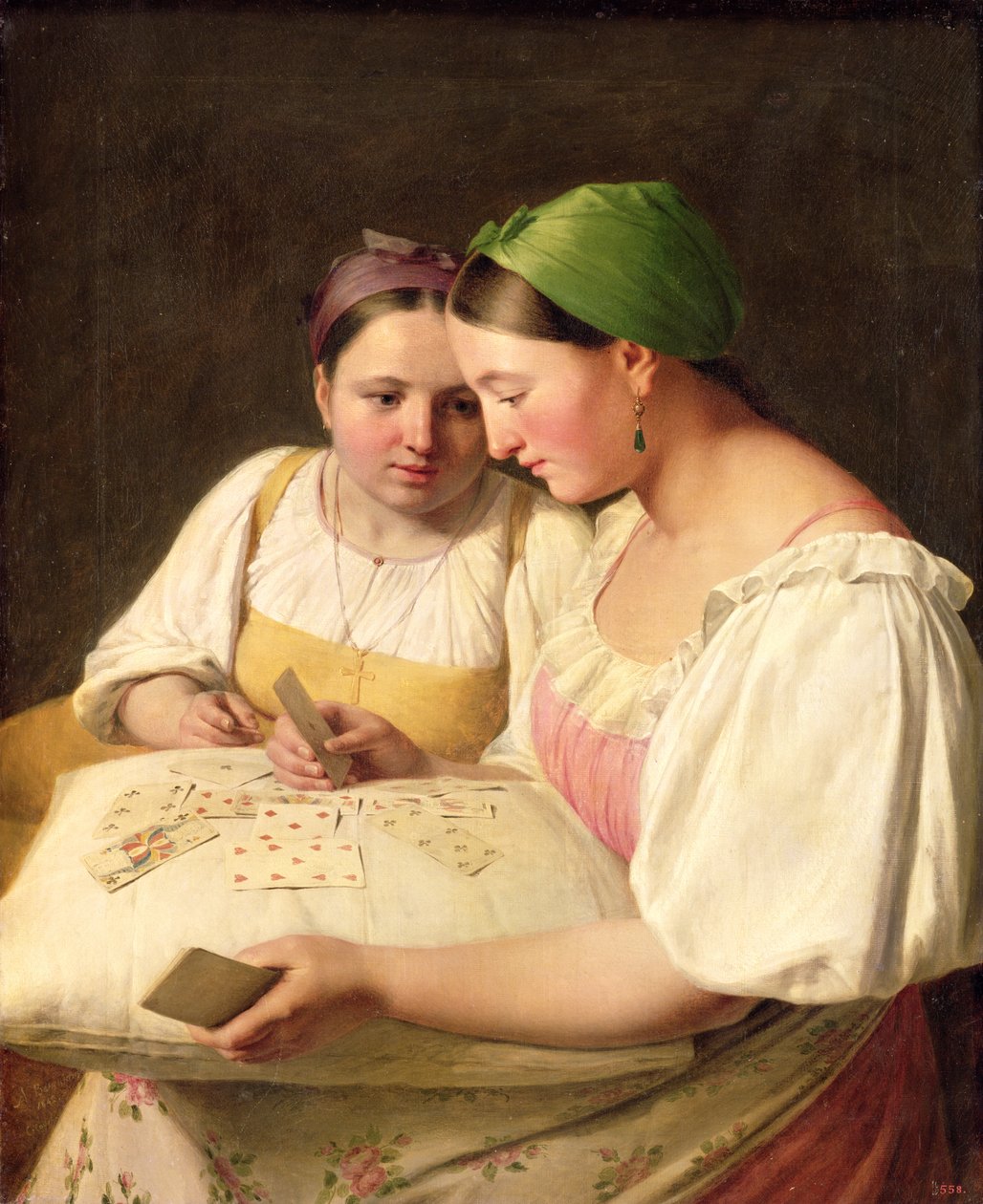 Fortune-Telling, 1842 av Aleksei Gavrilovich Venetsianov