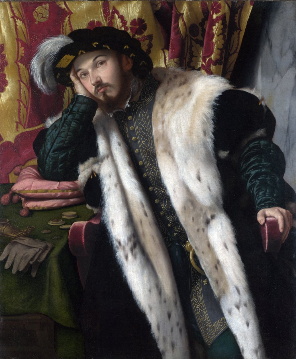 Portrett av en ung mann, ca. 1542 av Alessandro Bonvicino Moretto