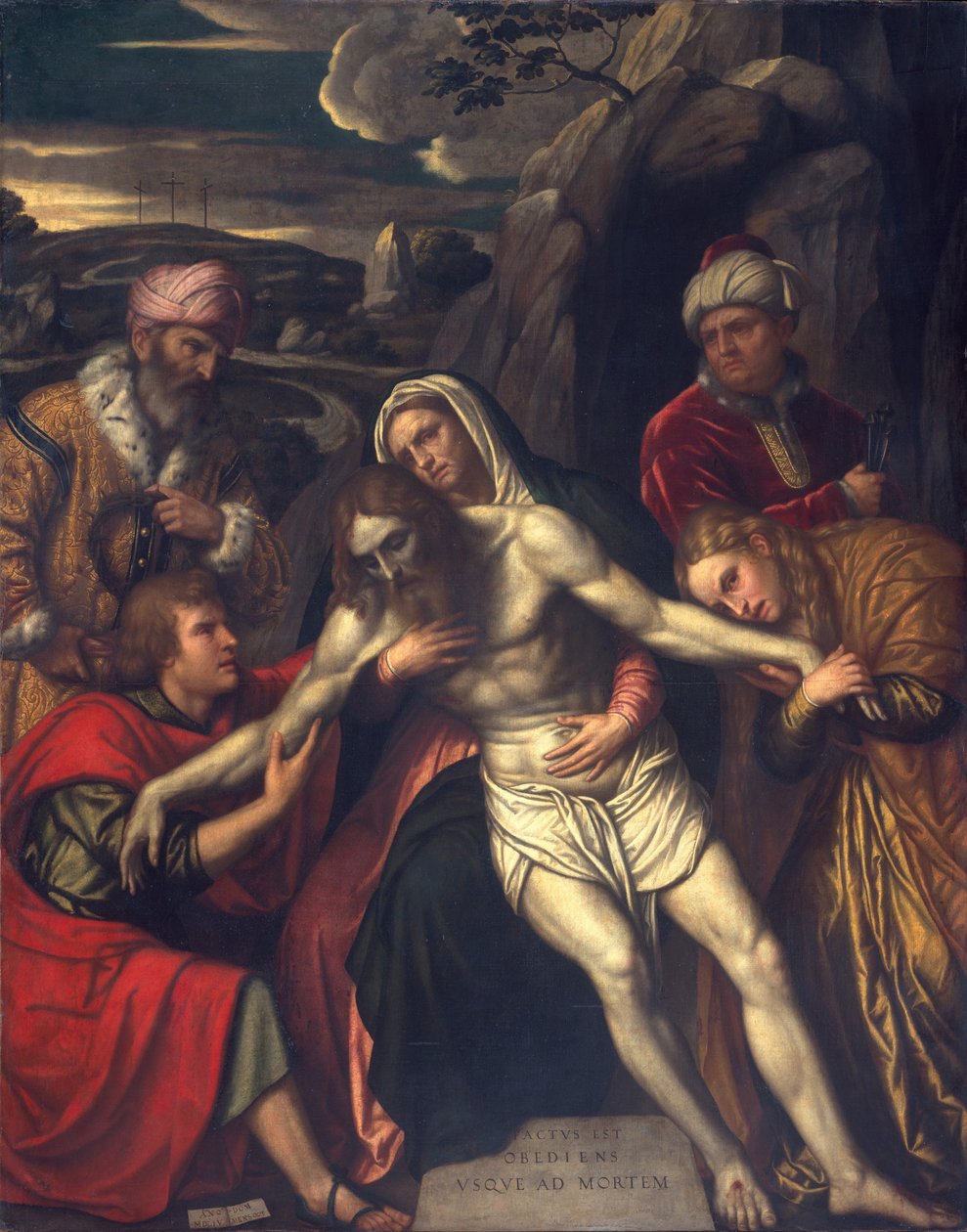 Gravleggingen, 1554 av Alessandro Bonvicino Moretto