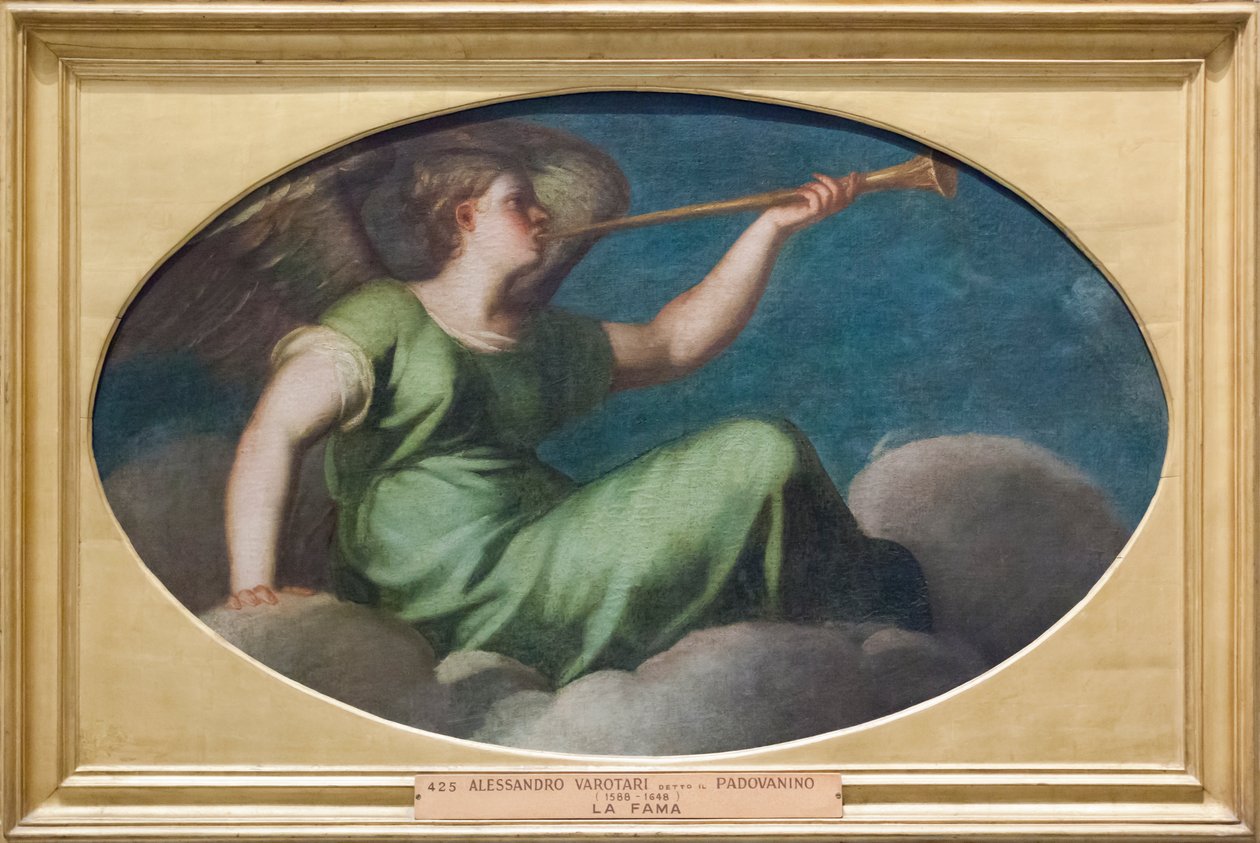 Fame (olje på lerret) av Alessandro (1588 1648) Varotari