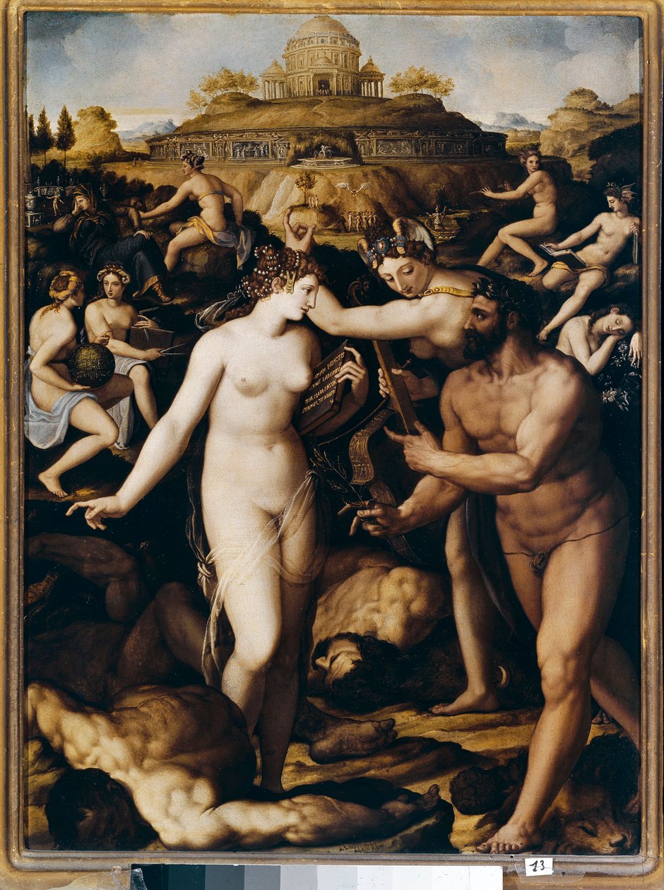 Herkules og musene (maleri av Alessandro Allori